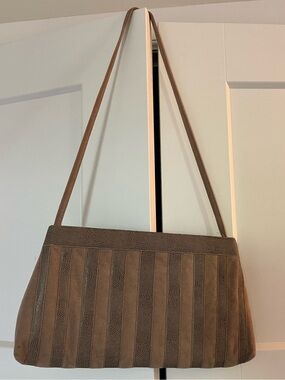 Vintage Reva Brown Suede Shoulder Bag